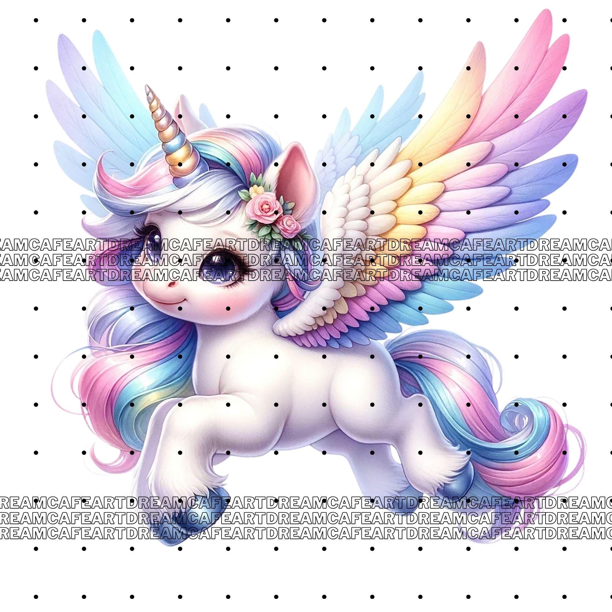 50 PNG Baby Unicorns Clipart Bundle, Magical Unicorn Graphics,cute ...