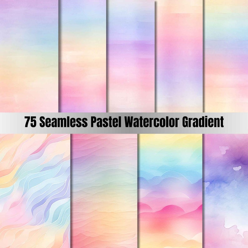 75 Seamless Printable Gradient Digital Paper, Gradient Digital Papers ...