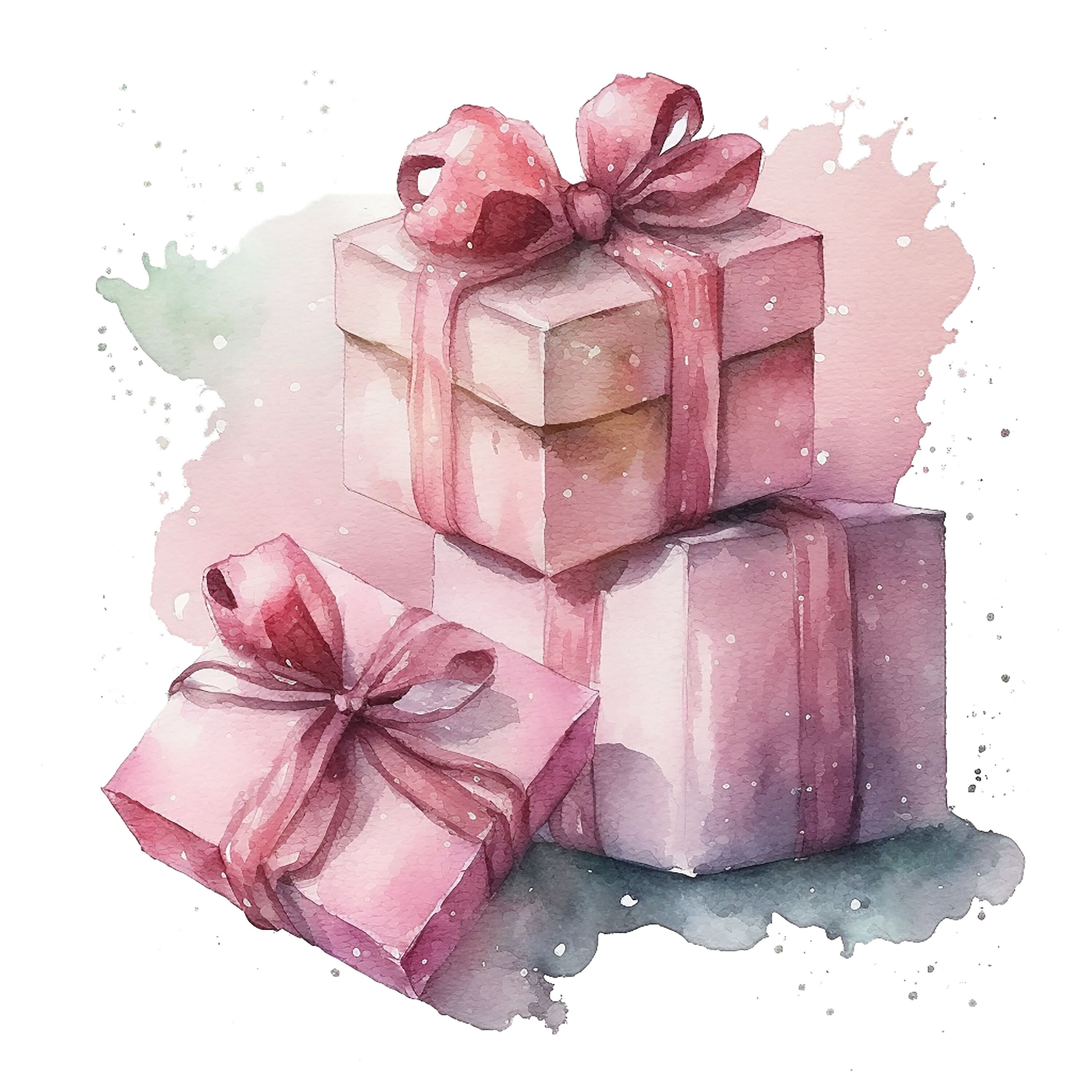 Cute Gift Box Watercolour Clipart Set Graphic by stshahariarsifa · Creative  Fabrica