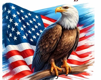 2 PNG,  Patriotic Eagle USA, American Eagle clipart, eagle png, patriotic eagle png, eagle clipart png,4th of July, Sublimation,dtf png,dtf
