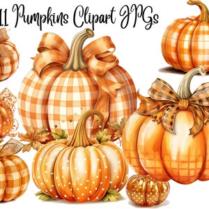 11  Halloween Pumpkin Clipart, Halloween Clipart, Pumpkin Clipart, JPGs,Commercial use,Digital Download,Card Making,Clip Art,Digital Craft