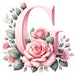 36+ PNG, Watercolor Floral Alphabet Collection Clipart, Pink Alphabet ...
