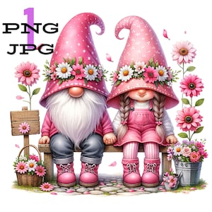 1 PNG Cute Gnome, Spring Sublimation, Gnome Sublimation, Commercial Use, Valentine&#39;s Day png, festive gnomes png,gnomes birthday Sublimation