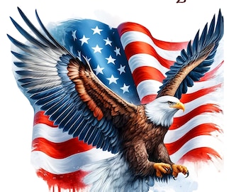 2 PNG,  Patriotic Eagle USA, American Eagle clipart, eagle png, patriotic eagle png, eagle clipart png,4th of July, Sublimation,dtf png,dtf