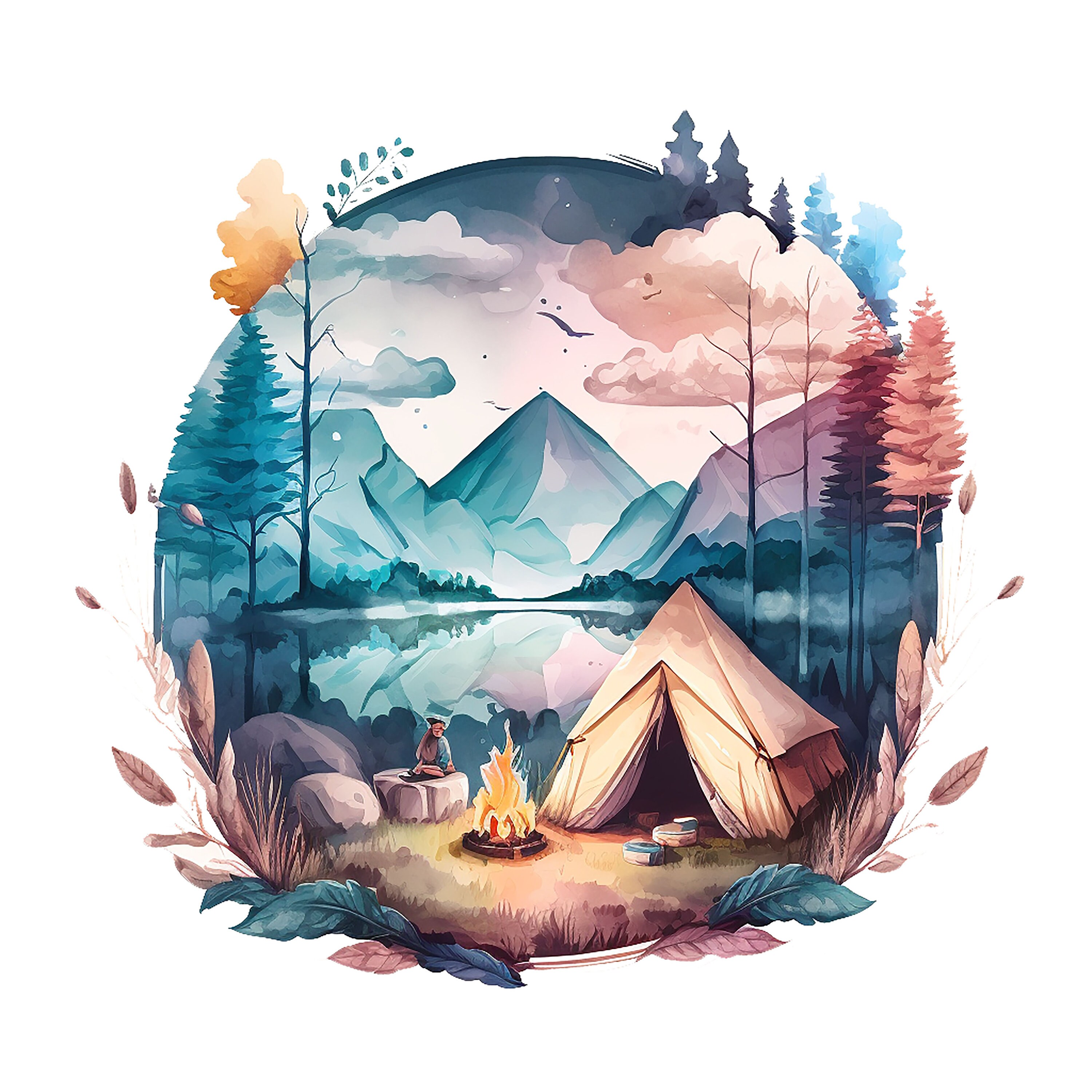 12 Camping Clipart, Camping Clip Art, High Quality Jpgs, Commercial Use ...