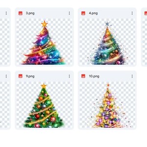 10 Christmas png, Christmas Tree png, merry christmas png,sublimation design,christmas clipart,xmas tree png,Digital Download,Commercial use image 8