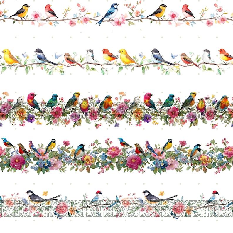 250 PNG Flower Border, Floral clipart, Seamless flower border, wildflower clip art, wildflower frame, Commercial Use for crafts. image 10