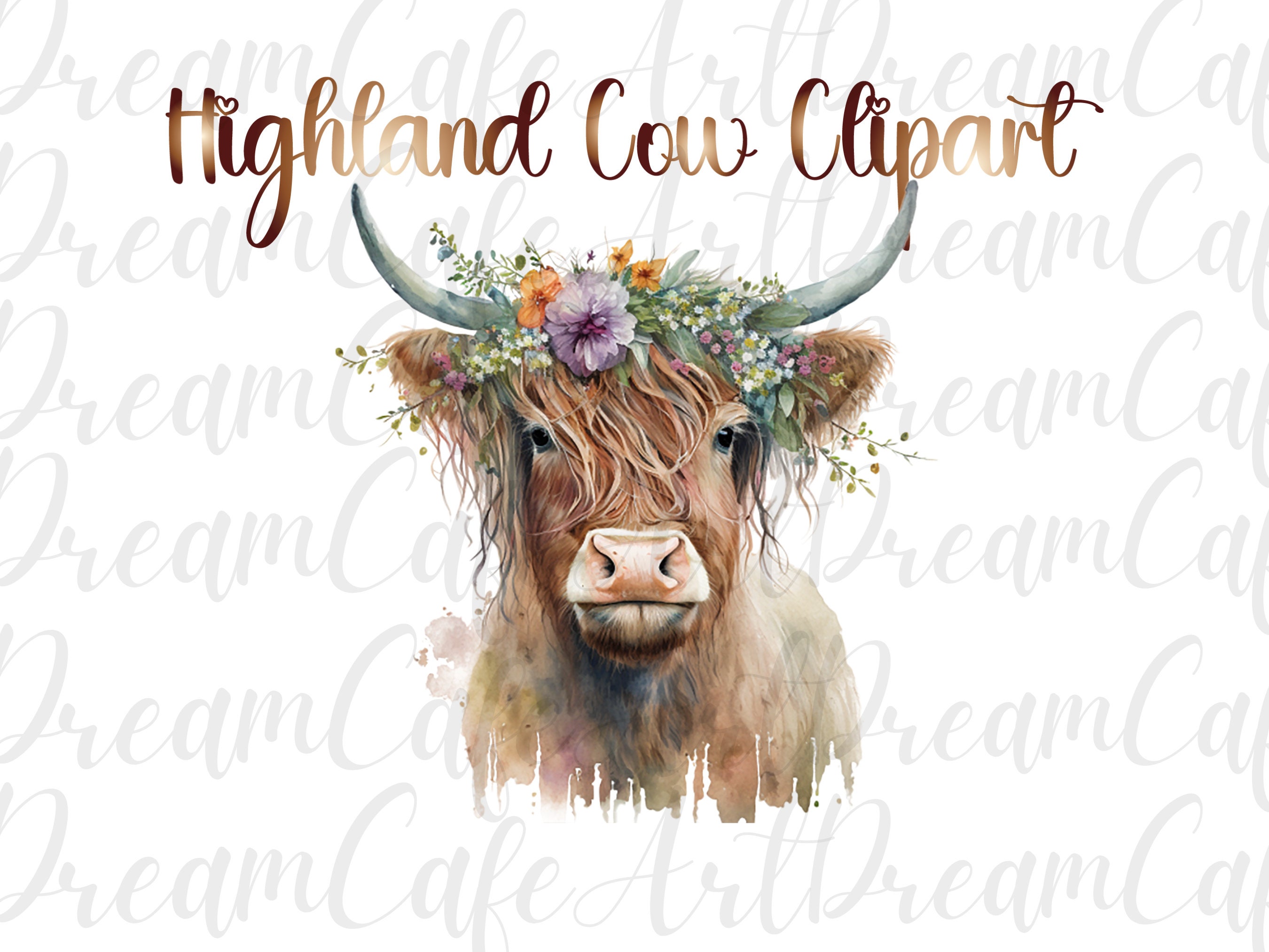 Highland Cow PNG Clipart Bundle, Scottish Cattle (digital Download ...