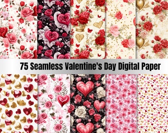 Papel digital de San Valentín sin costuras, papeles digitales de San Valentín, papeles digitales de San Valentín, papeles digitales del día de San Valentín. papeles digitales de San Valentín