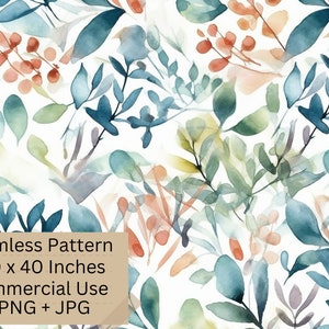 Watercolor pattern - Seamless Pattern - Commercial Use - Digital Paper,Repeating Pattern for Fabric, Wrapping Paper,Scrapbooking,Card making