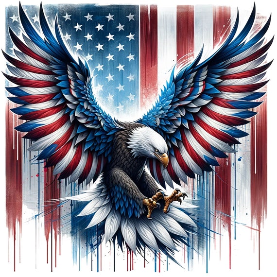20 Png, Grunge American Flag and Eagle, Eagle Flag, USA Flag