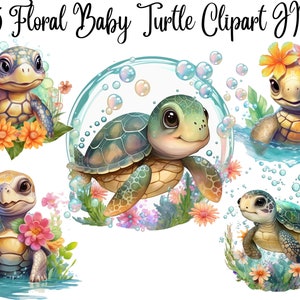 15 Sea Turtle Clipart, JPGs, Commercial USe, Digital Download, Paper crafts, Junk Journals, Watercolor clipart,sea turtle clipart watercolor
