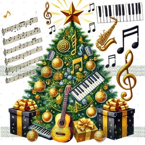 27 PNG Christmas Trees Clipart bundle, set 2,Festive Tree Illustrations designs,Instant Digital Download,Unlimited Commercial Use for Crafts image 2
