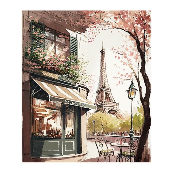 8 Parisian Cafe Clipart, JPGs, Digital Planner, Paper crafts, Scrapbooking, Romantic clipart,Instant download, summer clipart,Paris clipart