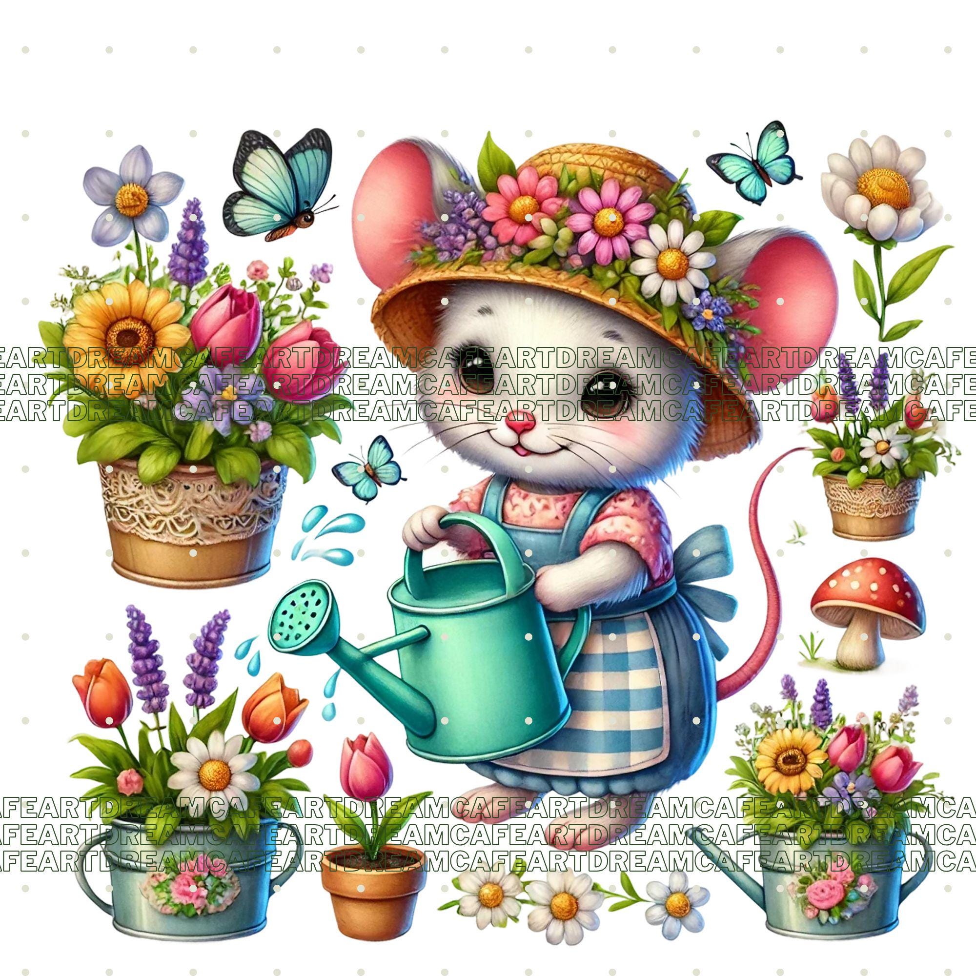 Mouse Off Spring 27 PNG Spring Baby Mouse Clipart, Cute Mouse PNG Bundle, Hello Spring ...