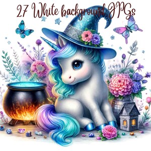 27 JPG, Baby Unicorn Watercolor Clipart, Unicorn Сlip art, cute Unicorn, Baby Unicorn, Unicorn clip art, Halloween unicorn, unicorn bundle
