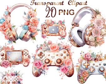 20 Girl Gaming Clipart PNG, Game controller png, gamer png, gamer cipart, video game clipart, video game png, gaming png, gaming clipart