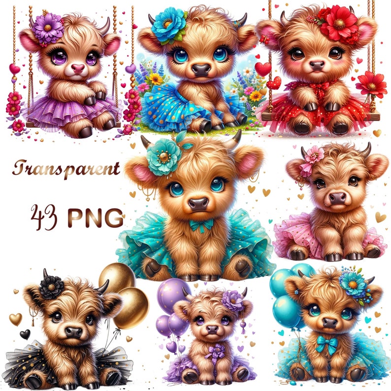 baby,bows,clipart,cute,diy designs,dtf,highland cow,magnets,stickers,sublimation,uv dtf