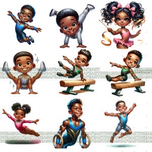 65 Gymnastics png, gymnastics clipart, gymnastics girl clipart, black girl gymnastics clipart,gymnastics girls clipart,black girl clipart image 16