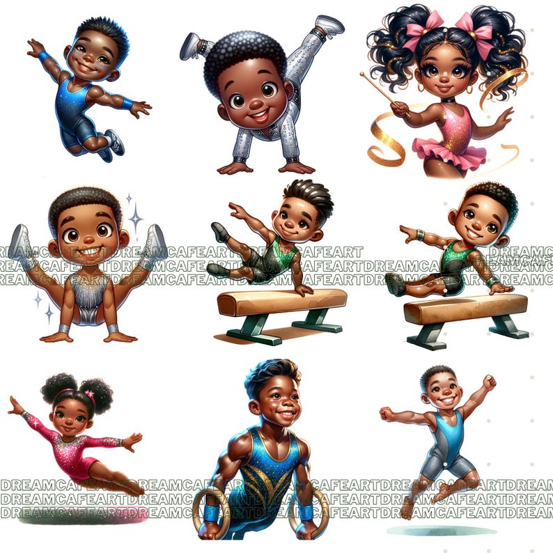 65 Gymnastics png, gymnastics clipart, gymnastics girl clipart, black girl gymnastics clipart,gymnastics girls clipart,black girl clipart image 16