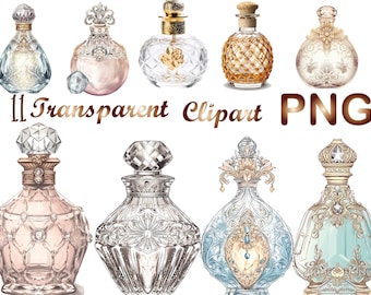 11 Perfume Bottles PNG, Perfume Bottle png, Vintage Perfume, Digital  Download, Commercial use, Mixed Media,Digital Craft, Watercolor clipart