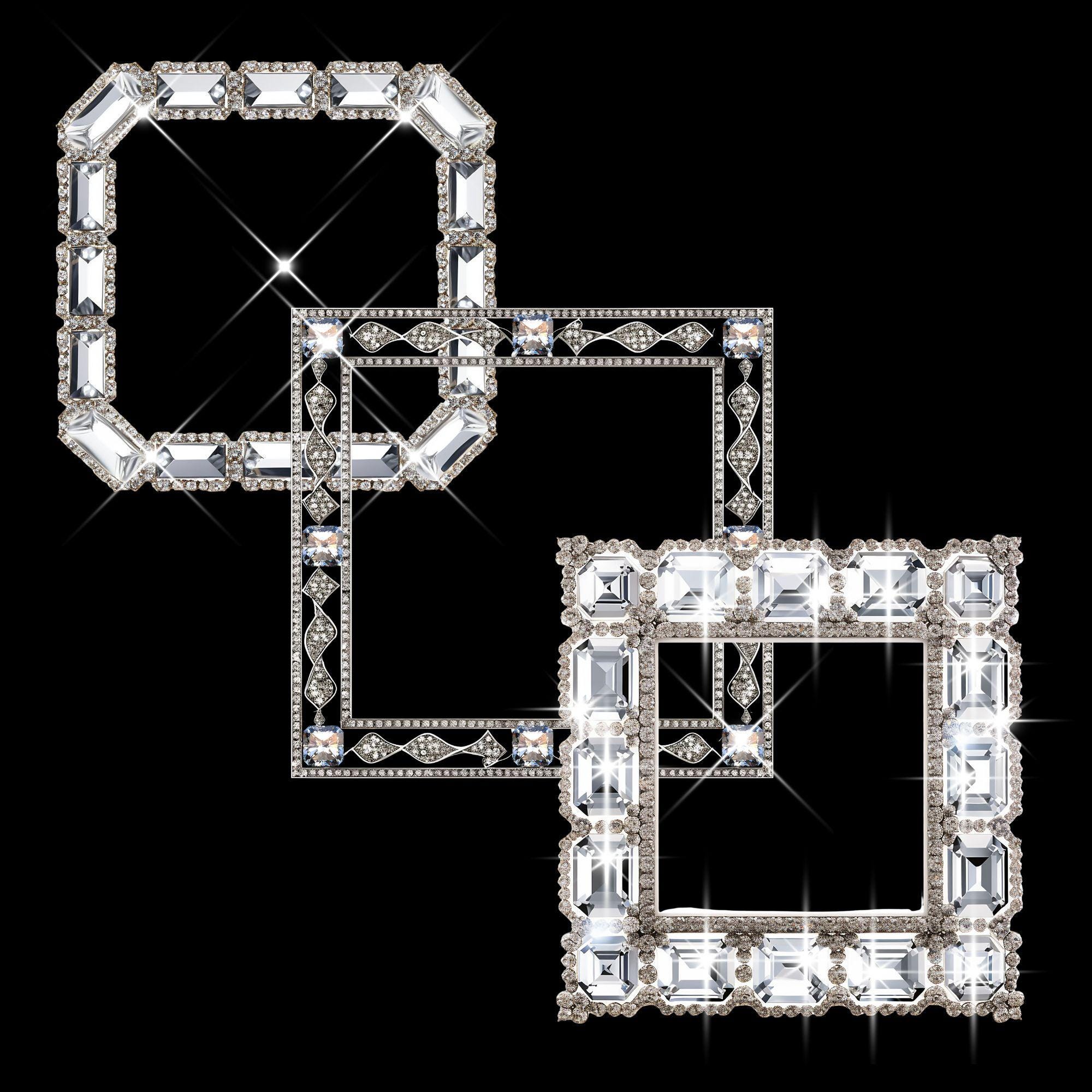 29 Diamond Frames Clipart PNG, Diamond Frame Clipart Bundle ...