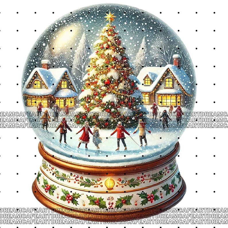 25 PNG, Christmas Snow Globes Clipart Bundle, Festive Globe ...
