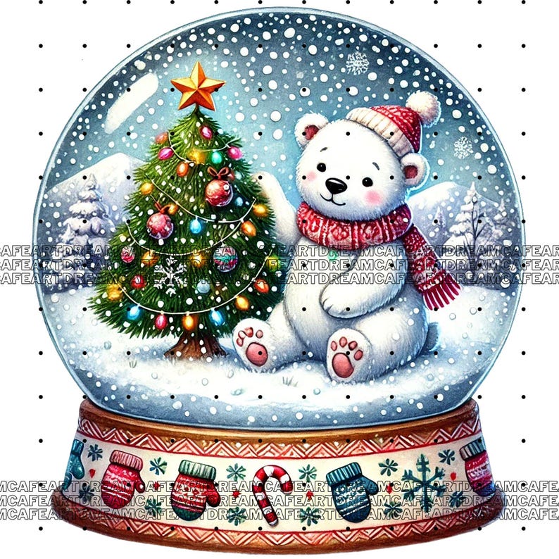 25 PNG, Christmas Snow Globes Clipart Bundle, Festive Globe ...