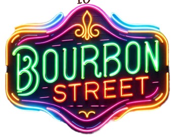 10 Bourbon street sign clipart png, mardi gras png, mardi gras clipart png, watercolor mardi gras clipart, mardi gras tshirt designs