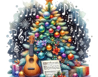 16 PNG, Watercolor Christmas Trees Clipart, Painted Tree Clipart, Christmas Illustrations, PNG Graphics, Instant Download for Commercial Use