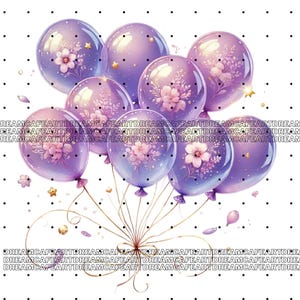 50 PNG set 4 Balloons Clipart bundle, Party clipart, Cute Children&#39;s Balloons Graphics Designs, Instant Digital Download, Commercial Use