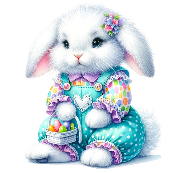 18 Baby Rabbit Clipart Bundle JPGs, Digital Download, Clip Art, rabbit clipart, funny bunny image, cute bunny, Peter rabbit