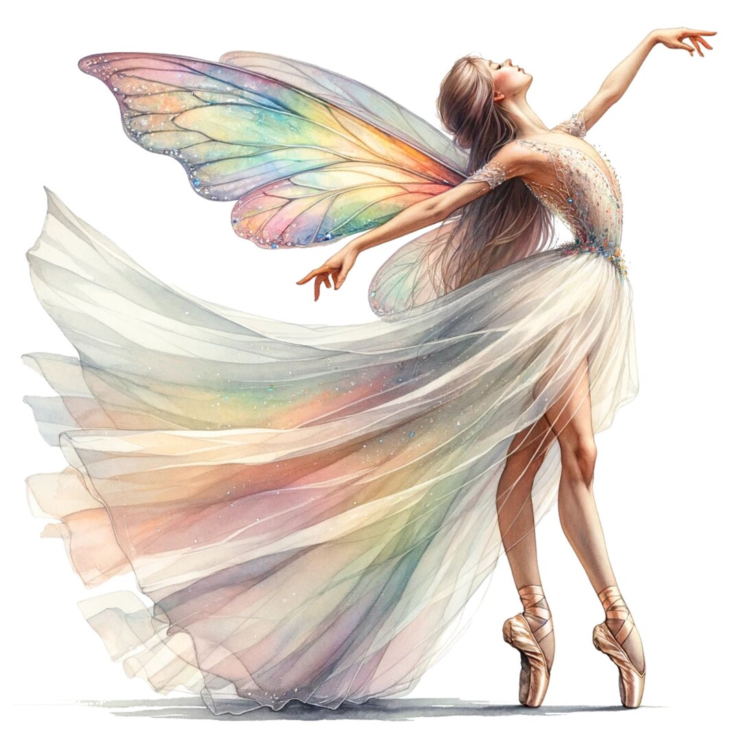 26 JPG/ PNG Cute Fairy Ballerina Clipart Bundle – Ballet Dancer ...