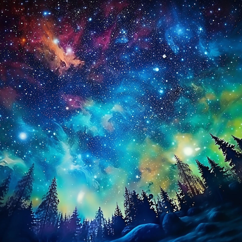 35 Printable Starry Galaxy Digital Paper,starry Night Sky Background ...