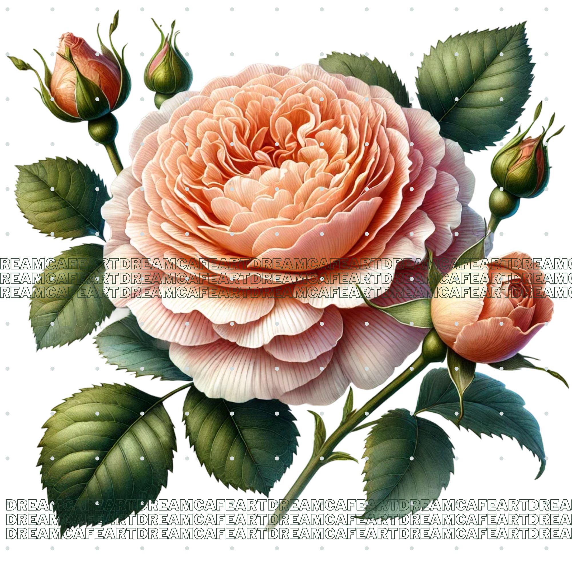 Copy Art Roses 110 PNG English Roses Clipart – Vintage Rose Graphics – Vibrant ...