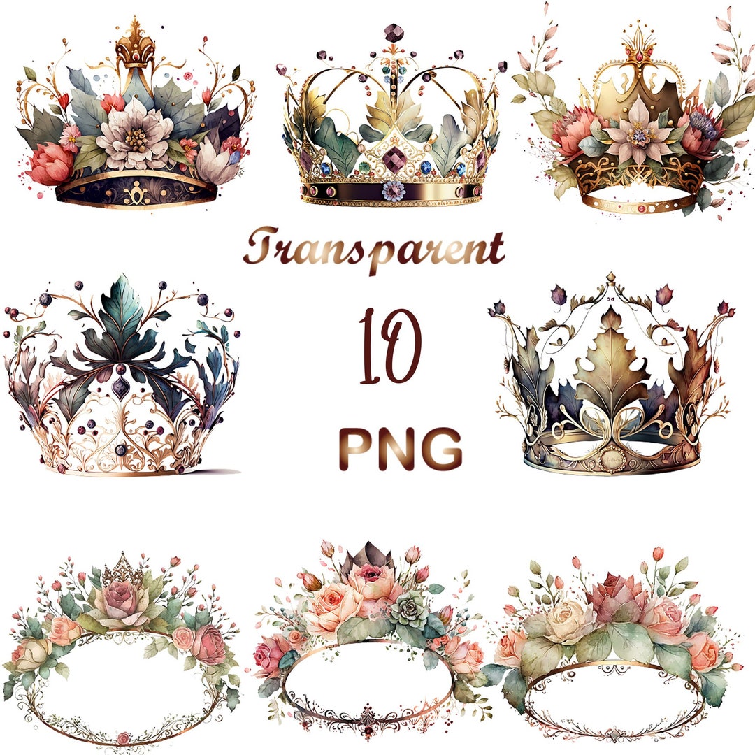 10-crown-clipart-png-crown-flowers-sublimation-crown-clip-art-tiara