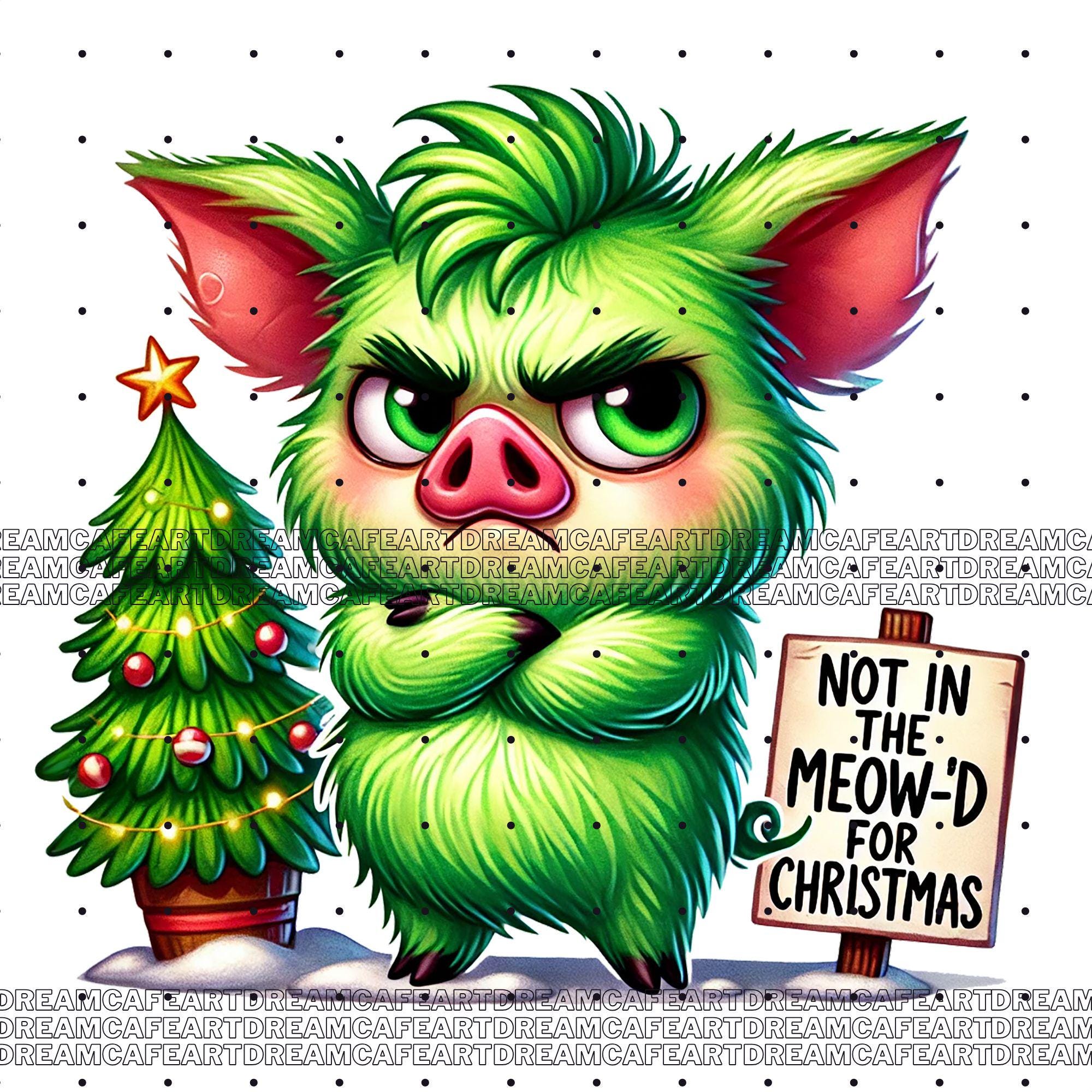 26 PNG Set 1 Grumpy Animals Christmas Clipart Bundle, Winter Clipart ...