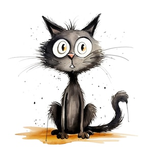 24 JPGs, Watercolor Favorite Cat Clipart, Emotions cat,Commercial use,Digital Download,Watercolor Clipart,Card Making,Clip Art,Digital Craft