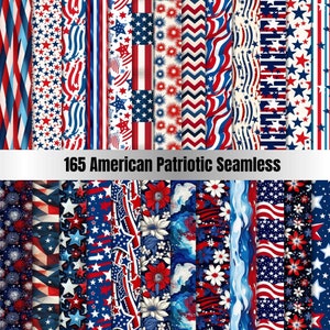 165 Amerikanische digitale Papiere, 4. Juli digitales Papier, 4.Juli Tapete, Unabhängigkeitstag Muster, 4