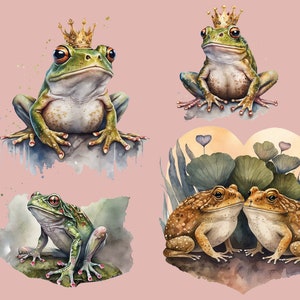 19 Frog Pngfrog Clipart Cute Frog Clipart Cute Frog - Etsy