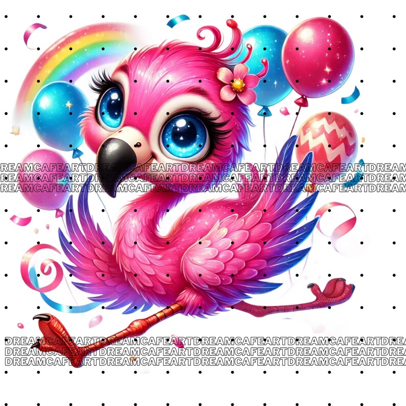 Flamingos Clipart Bundle, Cute Pink Birds Graphics Designs, 36 PNG Set1 ...