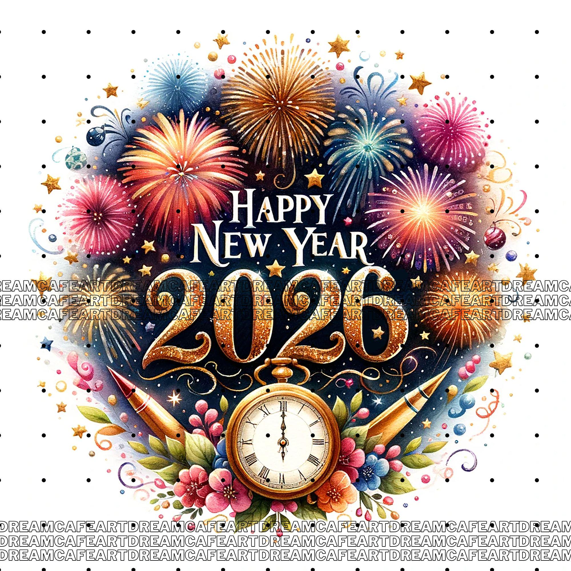 25 Jpgs, Happy New Year 2026 Clipart, High Quality Jpgs, Memory