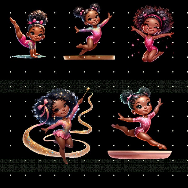 65 Gymnastics png, gymnastics clipart, gymnastics girl clipart, black girl gymnastics clipart,gymnastics girls clipart,black girl clipart image 17