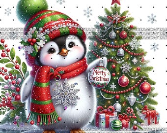 12 Winter Penguin Clipart PNG and JPG, set 2, Christmas  Penguin Clipart,Christmas clipart,Penguin clipart,Digital Download,Commercial USe