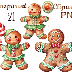 21 Gingerbread PNG, Christmas clipart, Winter clipart, Holiday clipart, Gingerbread clipart, Festive clipart,Digital Download,Commercial USe