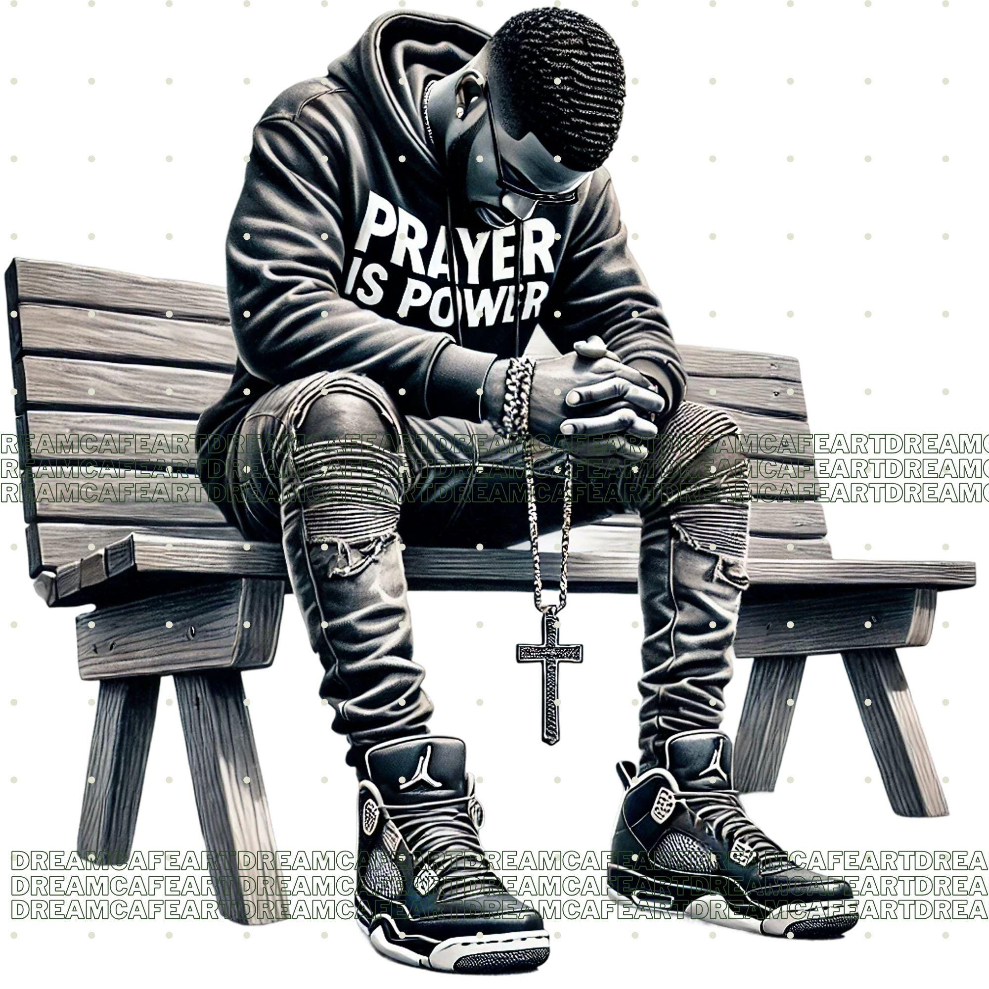 70 PNG Black Man Christian Clipart Collection African American Prayer(02)