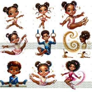65 Gymnastics png, gymnastics clipart, gymnastics girl clipart, black girl gymnastics clipart,gymnastics girls clipart,black girl clipart image 12