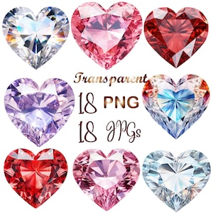 18 Heart Diamond Clipart, PNG & JPG, Diamond Clipart,Heart Clipart,Valentine Clipart,Heart Diamond Clipart,Planner Clipart,Wedding Clip Arts
