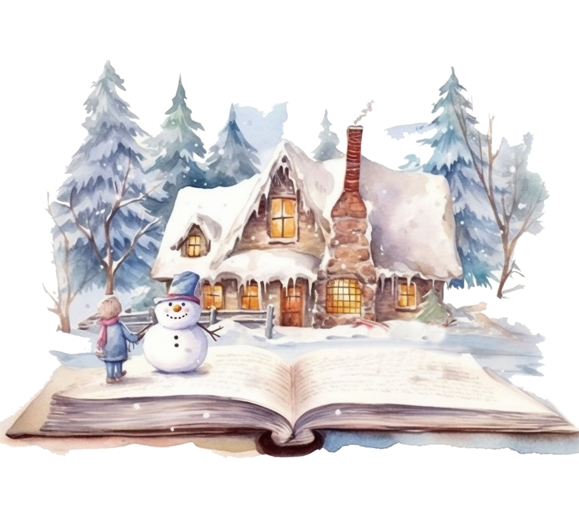 Watercolor Workbook: Winter & Christmas