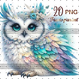 20 PNG set 1 Owl Clipart bundle, Sparkling Owl Sublimation Clipart, Colorful Owls, Owl artwork, Owl printable, Digital Download,Card Making